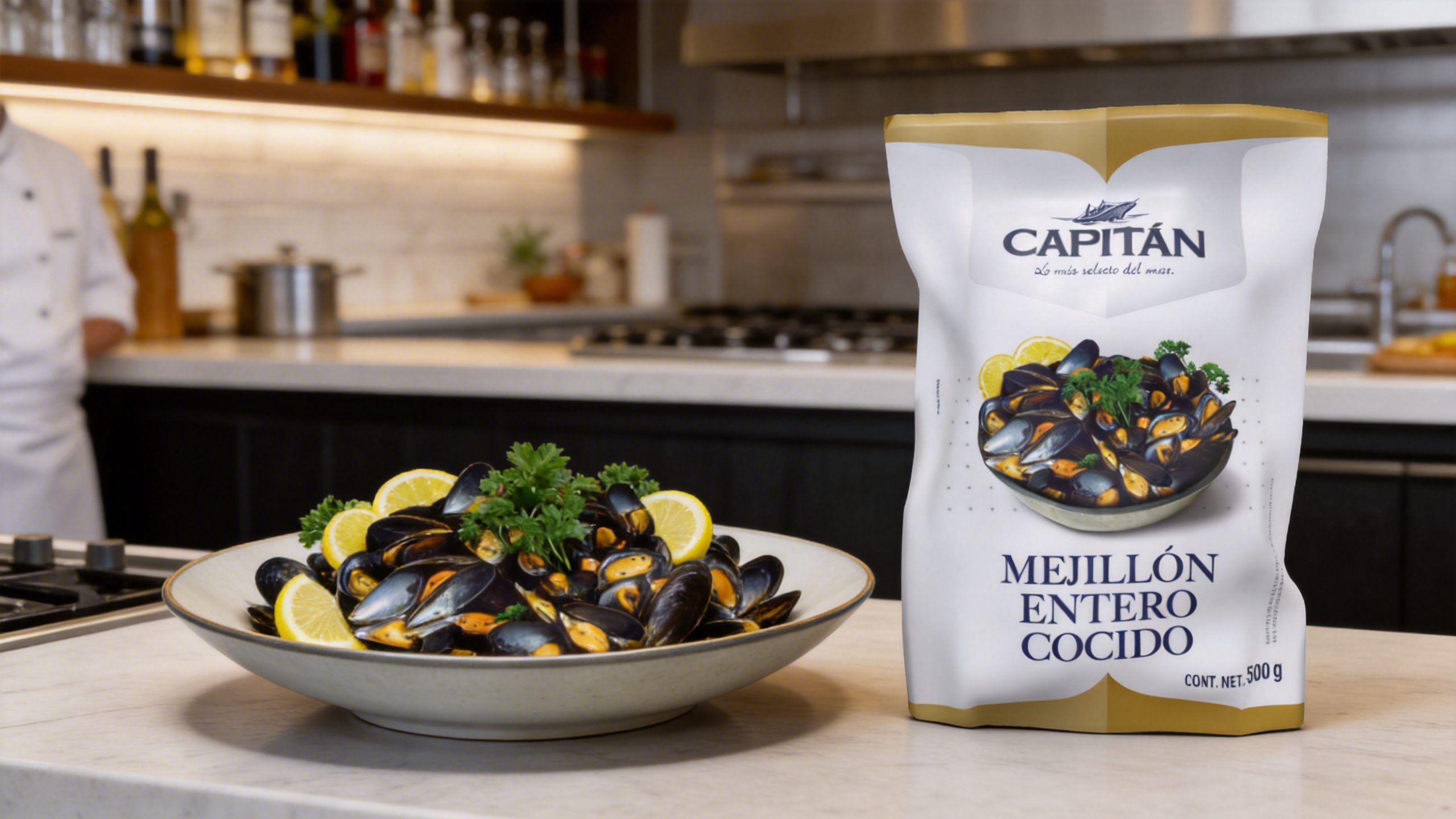 Mejillón Entero Cocido — Capitán