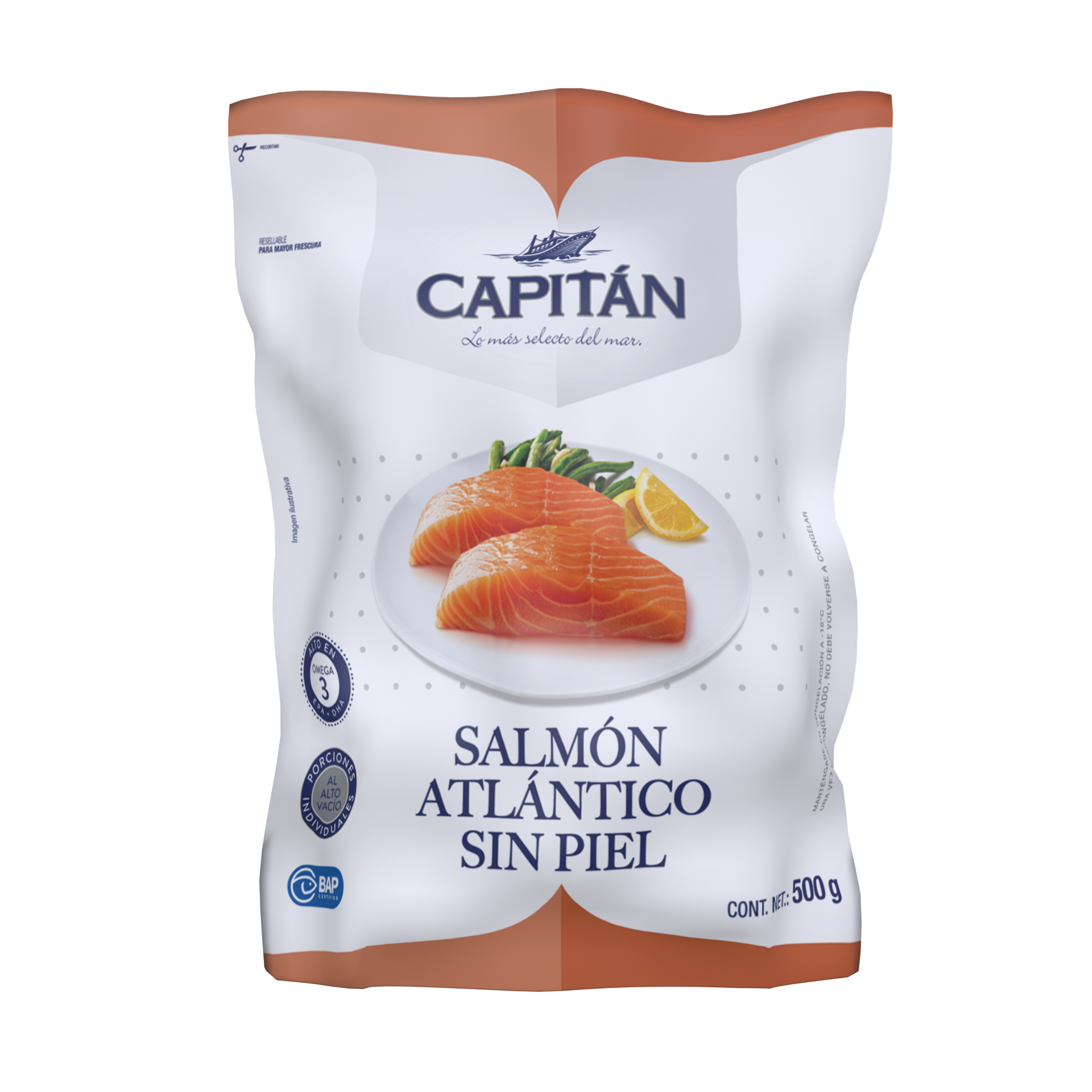 Salmón Atlántico sin Piel